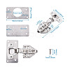 Spritewelry 304 Stainless Steel 8Pcs Hinge Pieces & 2Pcs Hydraulic Hinge FIND-SW0001-03-9