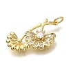 Rack Plating Brass Micro Pave Cubic Zirconia Pendants KK-I720-23G-2