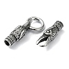 Tibetan Style 304 Stainless Steel Spring Gate Rings FIND-Z046-04AS-03-3