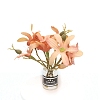 Plastic Flower Miniature Ornaments PW-WG0299B-04-1