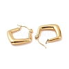 Ion Plating(IP) 304 Stainless Steel Rhombus Hoop Earrings for Women EJEW-G293-21G-2