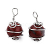 Natural Red Jasper Pendants G-N333-013E-1