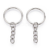 Iron Split Key Rings with Chain FIND-B028-19P-2