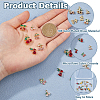 12Pcs 6 Styles Brass Micro Pave Gold Cubic Zirconia Charms ZIRC-HS0001-25B-NF-4