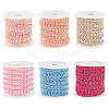   30M 6 Colors Polyester Centipede Braid Lace Trim OCOR-PH0002-24-1