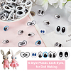 Olycraft 60Pcs 6 Style Plastic Craft Eyes KY-OC0001-24-4