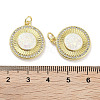 Brass Micro Pave Clear Cubic Zirconia Pendants KK-L213-041G-02-3