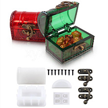 DIY Vintage Dice Jewelry Storage Box Silicone Mold Sets SIMO-PW0006-023