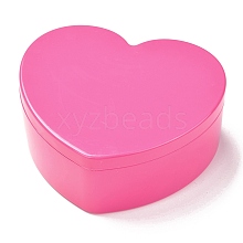 Heart Plastic Jewelry Boxes OBOX-F006-09D