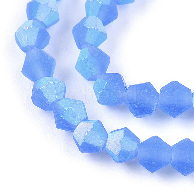 Imitate Austrian Crystal Bicone Frosted Glass Beads Strands EGLA-A039-T6mm-MB07-1