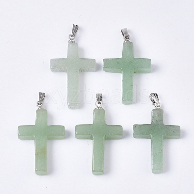 Natural Green Aventurine Pendants G-S358-001D-1