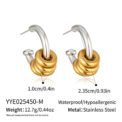 304 Stainless Steel Stud Earrings for Women JZ7724-2-1