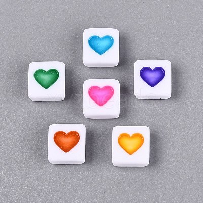 Opaque Acrylic Enamel Beads SACR-Q001-19A-1