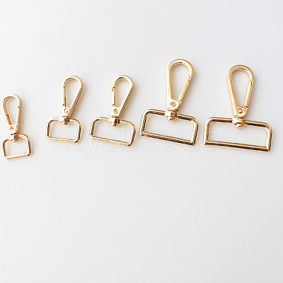 Alloy Swivel Clasps Lanyard Snap Hooks for Purse Bag Strap Hardware AL-CBACC64-01G-A-1