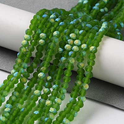 Imitation Jade Glass Beads Strands EGLA-A034-T3mm-MB11-1