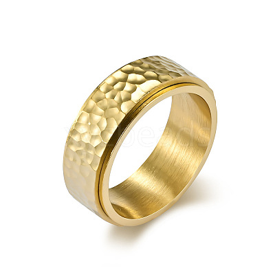 Textured 304 Stainless Steel Finger Rings FS-WG2C156-12-1