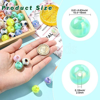 Two Tone Plating Acrylic Beads MACR-CJC0004-26-1