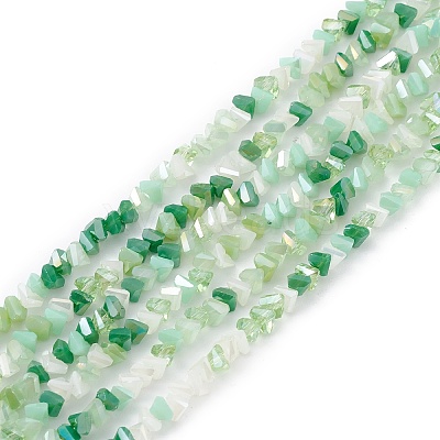 Gradient Color Electroplate Glass Bead Strands GLAA-E042-02B-1
