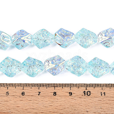 Transparency Electroplate Glass Beads Strands GLAA-T023-41A-06-1