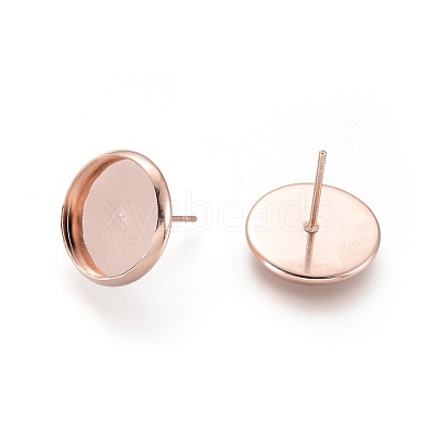 304 Stainless Steel Stud Earring Settings X-STAS-K131-D-01RG-1