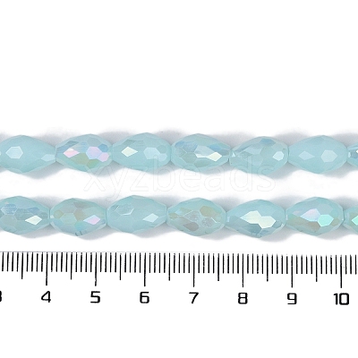 Opaque Solid Color Electroplate Glass Beads Strands LS-EGLA-N013-P6mm-B11-1