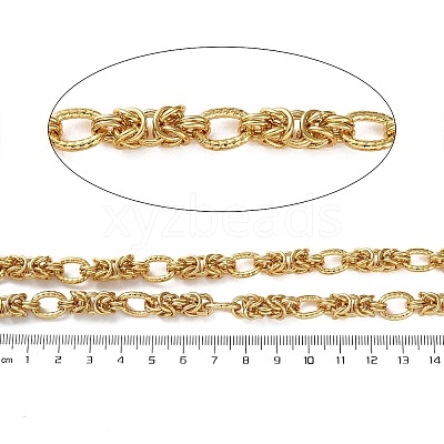 304 Stainless Steel knot with Textured Oval Link Chains CHS-S010-02G-1