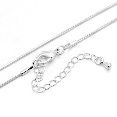 Rack Plating Brass Round Snake Chain Necklaces NJEW-E029-05S-1