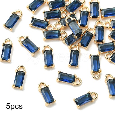 5Pcs Transparent Glass Charms GLAA-YW0004-40F-1