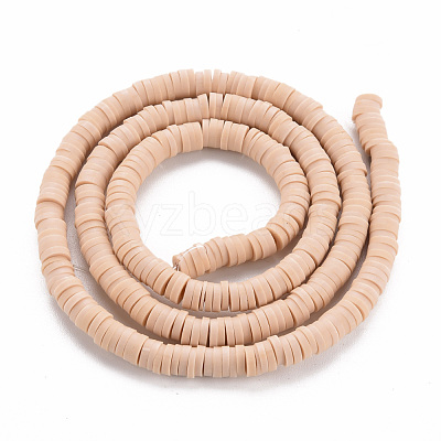 Handmade Polymer Clay Bead Strands CLAY-T002-4mm-66-1