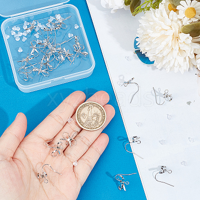 24Pcs Brass Earring Hooks KK-GO0001-46-1
