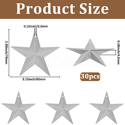 30Pcs Iron Pendants IFIN-GF0001-58-1