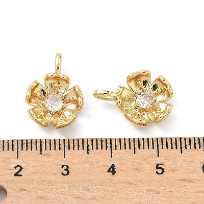 Brass Micro Pave Cubic Zirconia Pendants KK-L260-07G-1