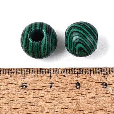 Synthetic Malachite European Beads G-Q602-09B-06-1