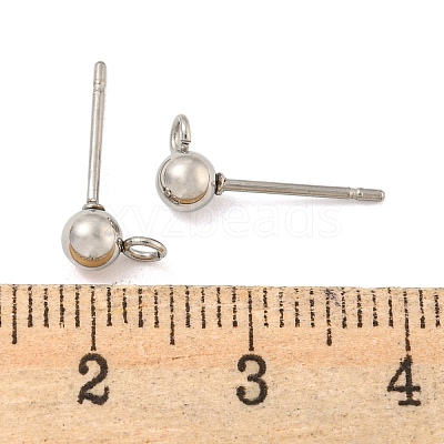 Non-Tarnish 304 Stainless Steel Stud Earring Findings STAS-O004-10B-P-1