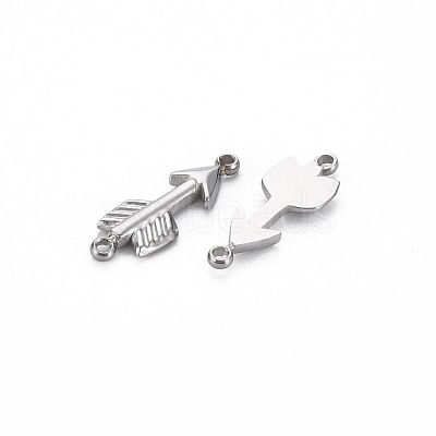 Non-Tarnish 304 Stainless Steel Connector Charms STAS-N097-099P-NR-1