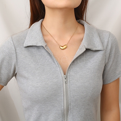 304 Stainless Steel Pendant Necklaces NJEW-G120-03G-1