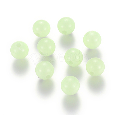 Luminous Acrylic Round Beads LACR-R002-12mm-01-1