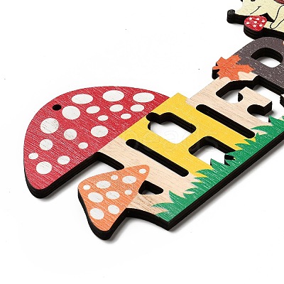 Single Face Printed Wood Big Pendants WOOD-I010-12D-1