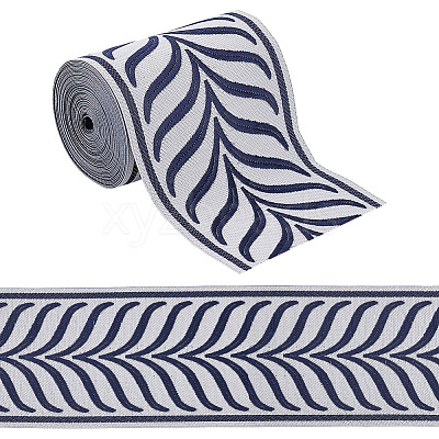 4.6~4.7M Polyester Jacquard Leaf Ribbon OCOR-OC0001-39A-1