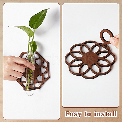 2 Sets 2 Styles Wall Hanging Terrarium Planter with Plastic Tube ODIS-GA0001-53C-1