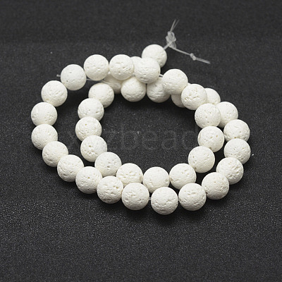 Unwaxed Natural Lava Rock Beads Strands X-G-J367-01-6mm-1
