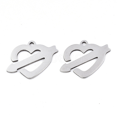 Non-Tarnish Valentine's Day 201 Stainless Steel Pendants X-STAS-S081-003-1