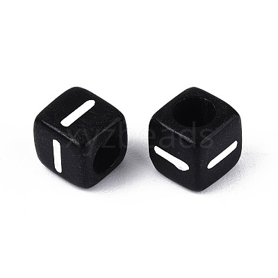 Initial Acrylic Horizontal Hole Beads OACR-ZX006-35I-1
