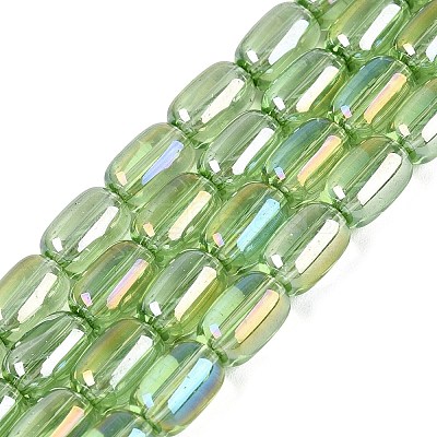 Electroplate Transparent Glass Beads Strands EGLA-Q132-03B-A02-1