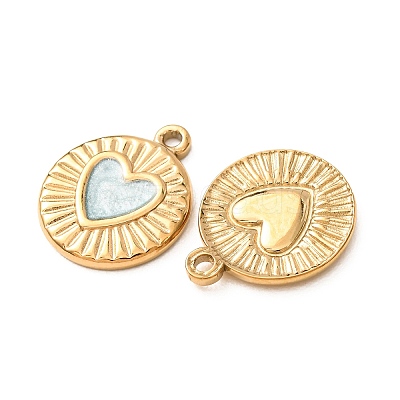 304 Stainless Steel Enamel Pendants SA-CBAD609-09G-03-1