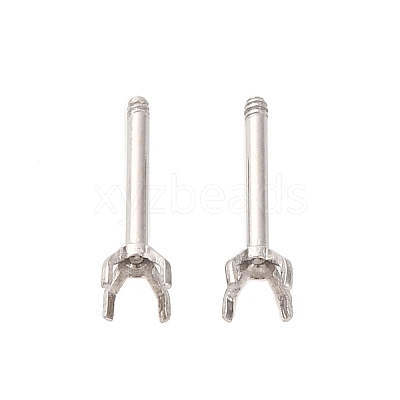 304 Stainless Steel Stud Earring Findings STAS-B091-02A-02P-1