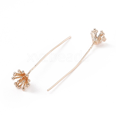 Brass Flower Head Pins LS-KK-G413-03KCG-1
