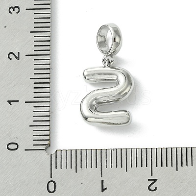 Rack Plating Brass with ABS Plastic Pearl European Dangle Charms KK-G501-02S-P-1