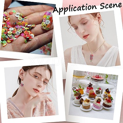 100G Handmade Polymer Clay Cabochons CLAY-SC0001-82B-1