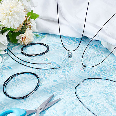Braided Waxed Polyester Round Cords FIND-WH0136-59A-01-1